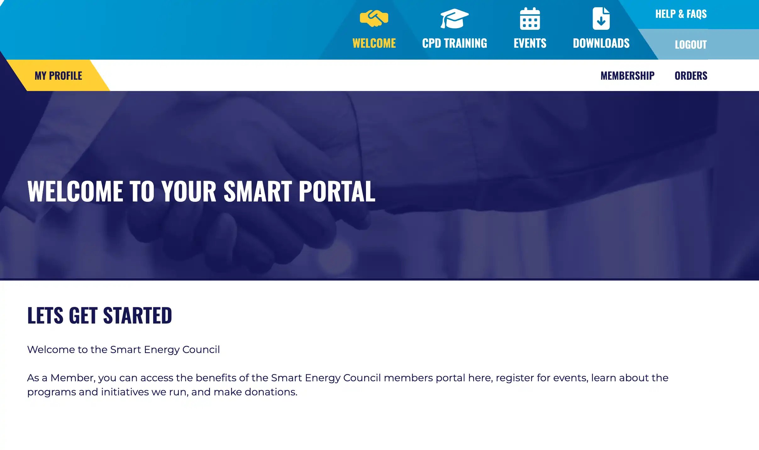 SEC-Portal-Members-Welcome-Page